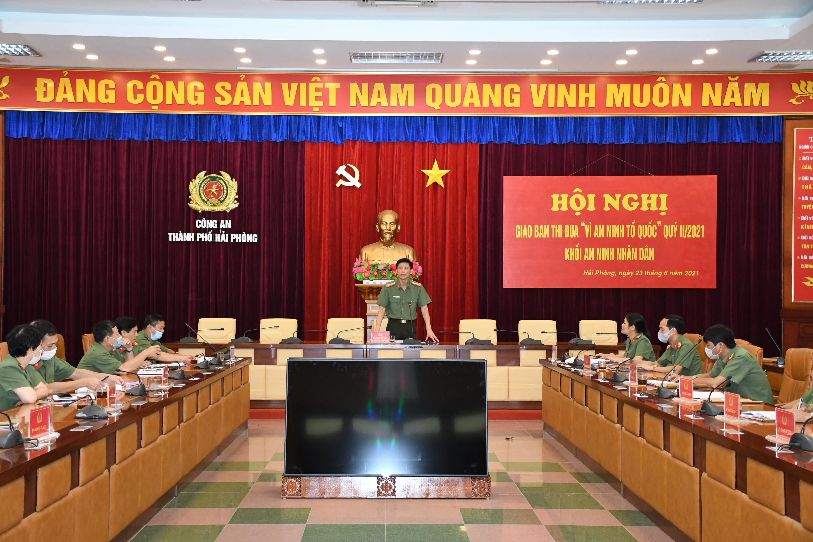 Khối An ninh nhân dân – CATP: Giao ban phong trào thi đua Vì an ninh Tổ quốc quý 2 năm 2021
